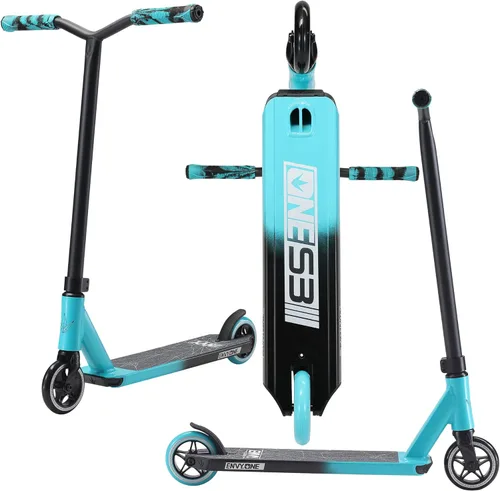 Envy Scooters ONE S3 Stunt Scooter - Patinete de trucos para niños de 6 a 12 años - Scooter de estilo libre para principiantes Verde azulado/ negro