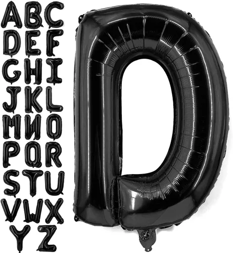 Miniatura 10 de Lovoir Globos grandes de 40 pulgadas con letras B negras de gran tamaño, globo de helio de aluminio de Mylar para decoración de fiesta de Letra B