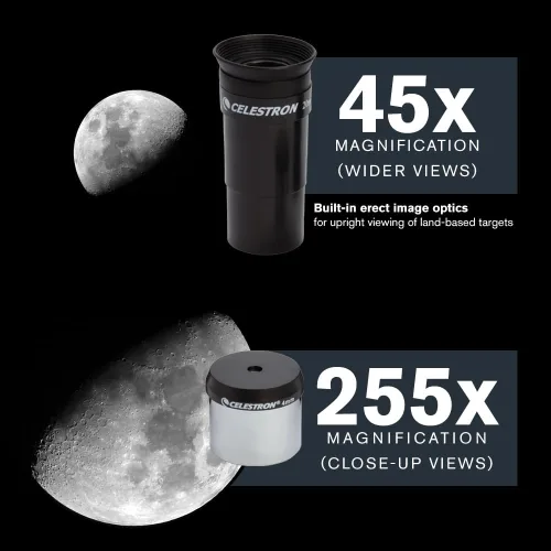 Miniatura 6 de Celestron - Telescopio PowerSeeker 114EQ - Telescopio ecuatorial alemán manual para principiantes - Compacto y portátil - Paquete de software