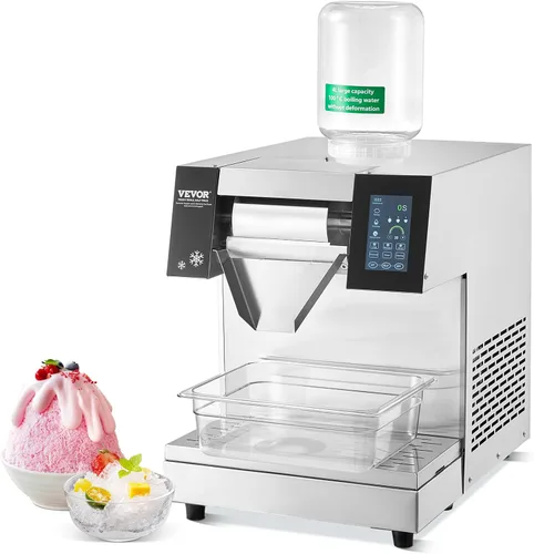 Miniatura 14 de VEVOR Máquina de hielo comercial de copo de nieve, máquina de hielo de copo de nieve de 397 libras/24 horas, máquina de afeitar de hielo de acero