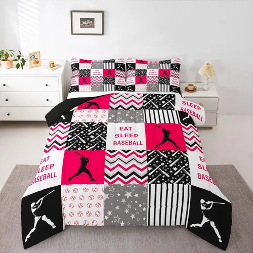 Miniatura 28 de Erosebridal Edredón de baloncesto para niños, juegos deportivos, inserción de edredón individual para niños, adolescentes y adultos, juego