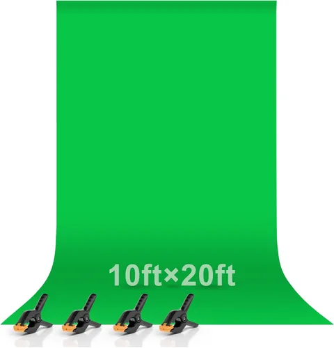 Miniatura 20 de EMART Telón de fondo de pantalla verde de 5 x 7 pies, tela de cortina de poliéster resistente a las arrugas, hoja de tela de pantalla verde croma