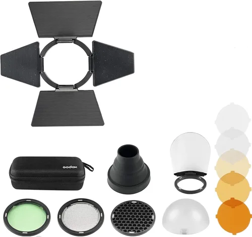 Godox Kit de accesorios AK-R1 para flashes de cabeza redonda Godox V1, V1Pro, V100, V1mid, AD100Pro, V1U, V1ProU y V100U