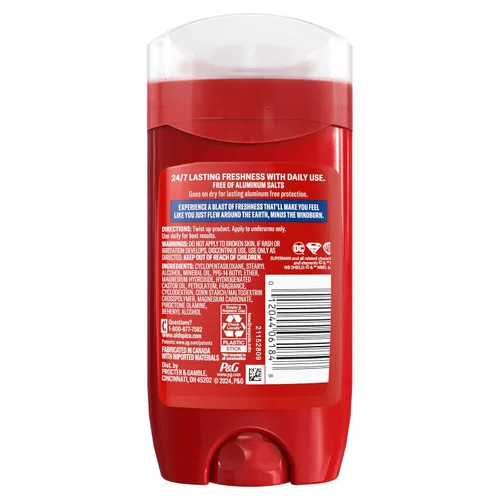 Miniatura 8 de Old Spice Desodorante sin aluminio para hombres, frescura 24/7 y aroma duradero, protección duradera 24/7 contra el sudor y el olor, olor a héroe