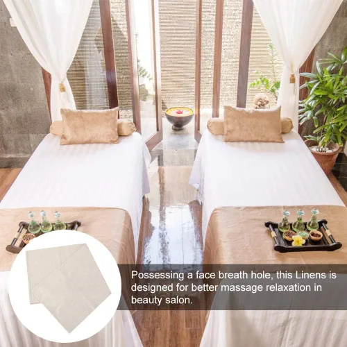 Miniatura 3 de Funda de cama de masaje, sábanas de masaje de belleza, sofá de masaje de salón de spa, protector de cama de algodón suave con agujero