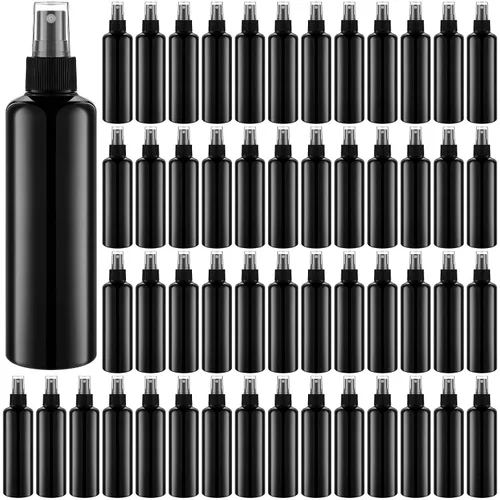 Miniatura 13 de Eccliy 32 botellas de spray de 8 onzas, botellas de limpieza de niebla fina, pulverizador de viaje de plástico vacío transparente, rociador Ámbar