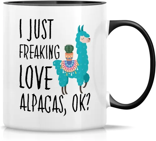 Miniatura 6 de Retreez Taza divertida – I Just Freaking Love Alpacas Alpaca Fan Lover - Tazas de café de cerámica de 11 onzas – Divertido, sarcasmo, motivacional