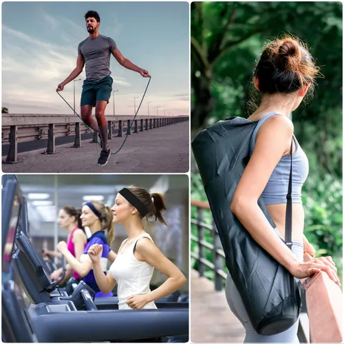 Miniatura 6 de Juego de entrenamiento de velocidad y agilidad, incluye 1 escalera de agilidad, 4 estacas de acero, 1 cinta para la cabeza deportiva, 1 cuerda