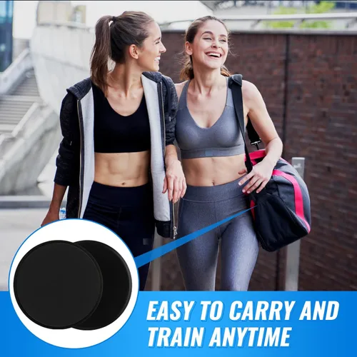 Miniatura 6 de Wettarn 24 unidades deslizantes de núcleo para entrenar ejercicio abdominal, discos deslizantes de doble cara, deslizadores de fitness