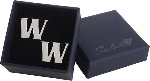 Miniatura 5 de Gemelos de alfabeto Salutto para hombres, 1 par con caja de regalo.