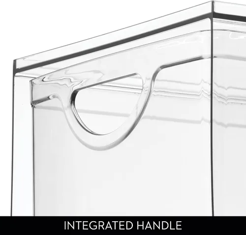 Miniatura 8 de iDesign Cajón de almacenamiento de plástico transparente, organizador apilable para encimera de baño, tocador o debajo del fregadero