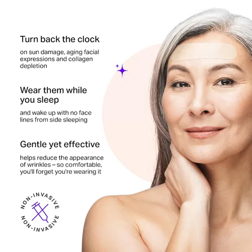 Miniatura 4 de Blumbody Parches antiarrugas para la frente, parches faciales antiarrugas para suavizar los ojos y las arrugas de la frente, cinta facial sin