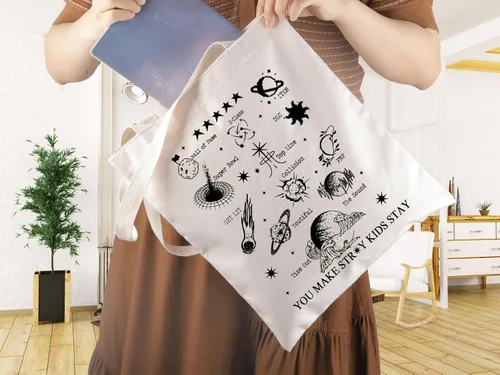Miniatura 6 de WCGXKO Korean Music Lover Gift Boy Band Inspired Canvas Tote Bag for Fandom