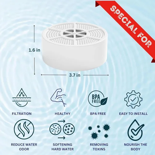 Miniatura 7 de Cartucho de filtro de agua para bañera, repuesto de filtro de bañera, filtro para bañera y grifo de baño