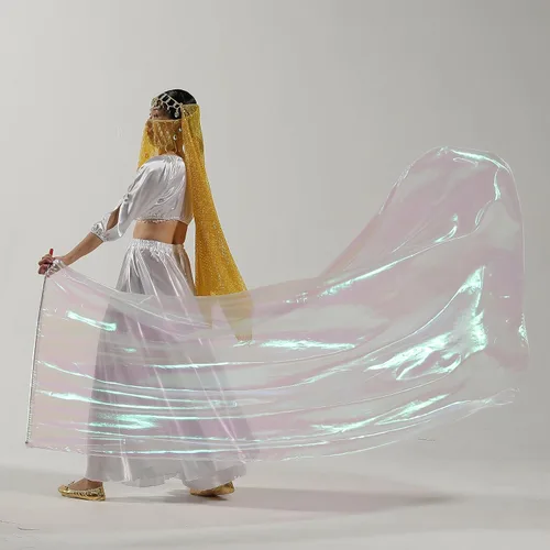 Miniatura 7 de MUNAFIE Banderas de adoración para danza, alabanza, banderas de iglesia para adoración, Banderas de Danza transparentes