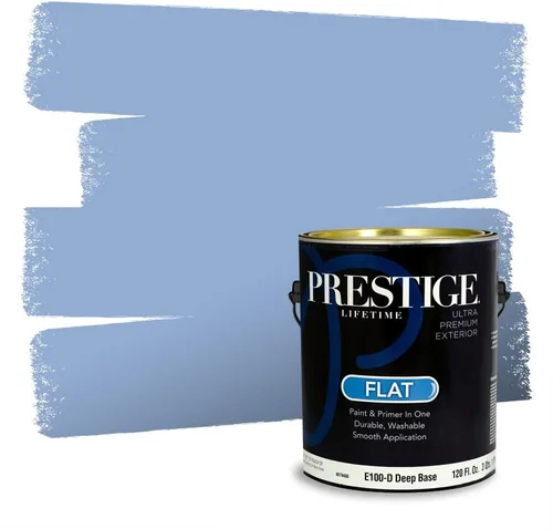 Miniatura 156 de Pintura Exterior + imprimación PRESTIGE, todo-en-uno, 1 galón, acabado mate, color comparable al Valspar* Royal Gray* VS151-Gris real