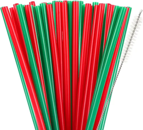 Miniatura 16 de JANYUN 30 Pieces Patriotic Plastic Straws, Red White Blue Star Straws 4th of July Drinking Straws for Beverage Milkshake Cocktail Memorial Day