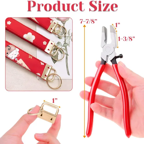 Miniatura 4 de shynek - 50 piezas de accesorios para llavero de 1 pulgada con herramienta de alicates para llavero y abrazadera de muñeca, Varios