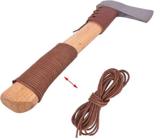 Miniatura 6 de Envoltura de mango de hacha de ajuste universal, cuerda encerada para hachas y hachas de campamento, guardia/envolturas de hacha barbuda vikinga