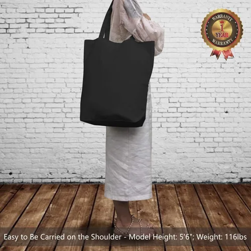 Miniatura 2 de TOPDesign - Bolsa de lona de algodón súper fuerte, grande de 10 onzas
