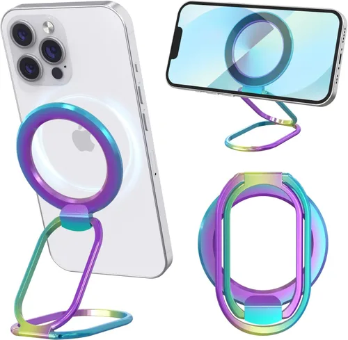 Miniatura 8 de MINDSKY Soporte magnético de doble cara para teléfono celular, soporte de agarre compatible con fundas Magsafe Series iPhone 12, 13, 14, 15
