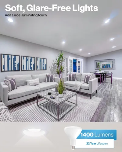Miniatura 2 de Sunco 6 Pack BR40 - Bombillas LED, focos de inundación para interiores, bombilla de luz empotrable en casquillo, 1400 LM, 17W (equivalente a 100W)