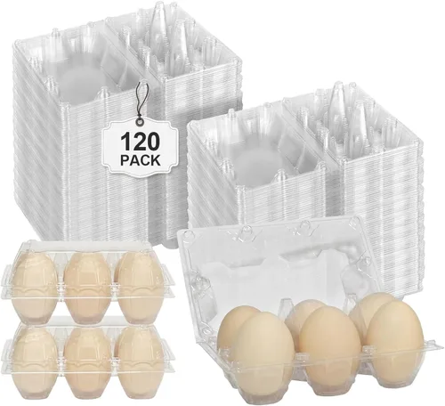 Pintuson Paquete grande de 120 cartones de huevos jumbo - 6 cartones para patos a granel - Media docena grande exacta