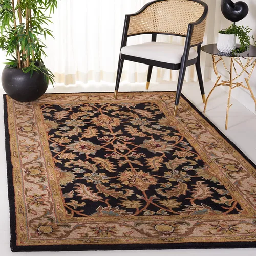 Miniatura 40 de Safavieh colección Heritage HG628A - tapete oriental tradicional hecho a mano de lana verde oscura y dorada, Lana, negro / beige (Black/ Beige)