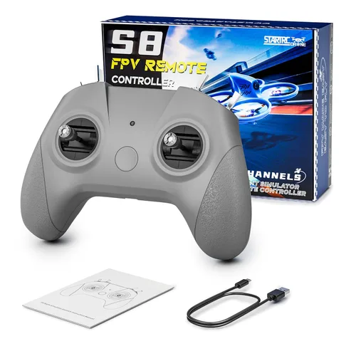 STARDRONE Controlador de simulador de vuelo RC S8 - 8 canales FPV Drone Games Control remoto compatible con sistema popular y plataforma, ideal para