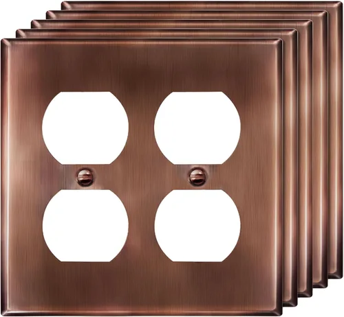 Miniatura 18 de ENERLITES Placa de pared de metal con salida dúplex para receptáculos, cubierta de salida de acero inoxidable, resistente a la corrosión