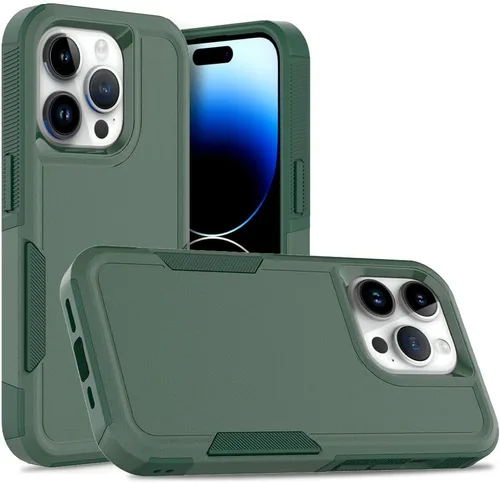 Miniatura 56 de Funda WOGROO para iPhone 8 Plus, iPhone 7 Plus de 5.5 pulgadas, funda protectora para teléfono a prueba de golpes, fuerte y duradera, color negro