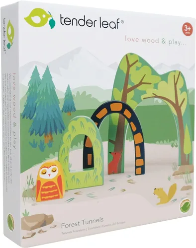 Miniatura 6 de Tender Leaf Toys - Túneles forestales - Accesorios para el juego de tren apilable - Apilador de juguetes, bloques - Juego de juguetes de extremos