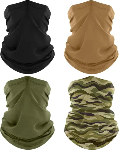 Miniatura 29 de ROXUN Paquete de 4 Polainas para Cuello, Bufanda con Protección UV, Máscara Facial Transpirable y Refrescante, Bandana para Senderismo