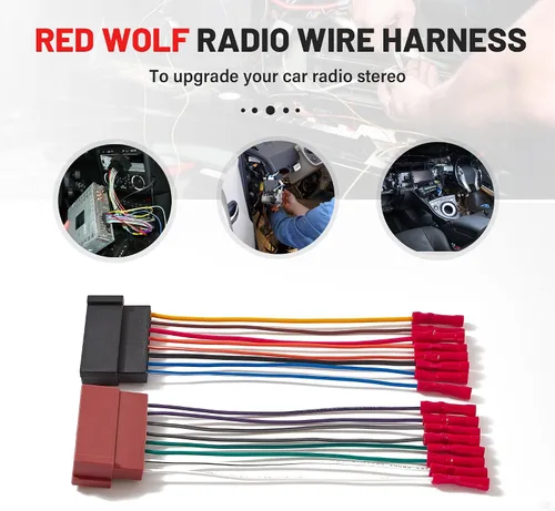 Miniatura 5 de RED WOLF Arnés de cableado estéreo con conector de cable preinstalado para Ford F150 1986-1998, Expedition 1995-2001, Ranger 1986-1997