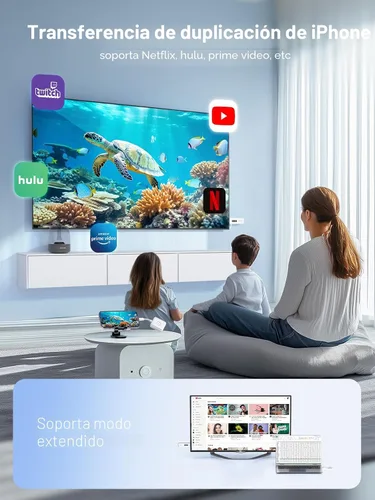Miniatura 2 de Lemorele Kit de transmisor USB-C inalámbrico y receptor HDMI, Plug & Play USB-C a HDMI, extensor inalámbrico 2.4/5G, alcance de 164 pies, 1080P Full