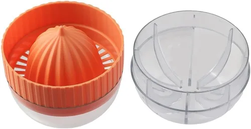 Miniatura 5 de Exprimidor manual de limón, 2 piezas de exprimidor de naranja cítrico con vaso de plástico, prensa de frutas fácil de usar para bar y hogar