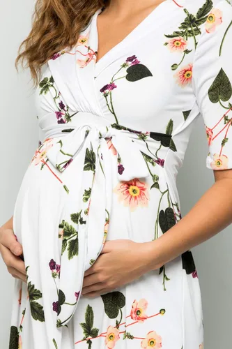 Miniatura 7 de My Bump - Vestido de mujer envolvente de maternidad, para lactancia con estampado, para Baby Shower para mujer