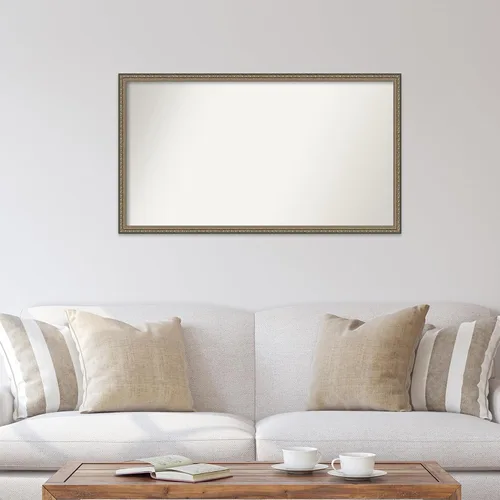 Miniatura 4 de Amanti Art Silver Bathroom Mirror for Over Sink, 26x46 Custom Made Parisian Silver Rectangle Vanity Mirror, Oversize Traditional Wood Frame, Hangs