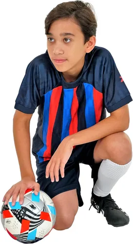 Miniatura 4 de Uniformes de fútbol para niños, camiseta deportiva y pantalones cortos para niños, ropa deportiva, unisex, de 4 a 14 años