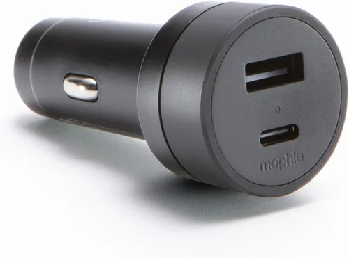 Miniatura 6 de Mophie Cargador de coche USB-C de 30 W, carga rápida ecológica para dispositivos, indicador LED, compatibilidad AUX universal