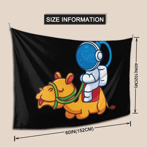 Miniatura 5 de LIFANGMI Astronauts Ride Camels Tapestry Wall Hanging 60x40 Inch Bedroom Living Room Dormitory Home Decoration Wall Tapestry