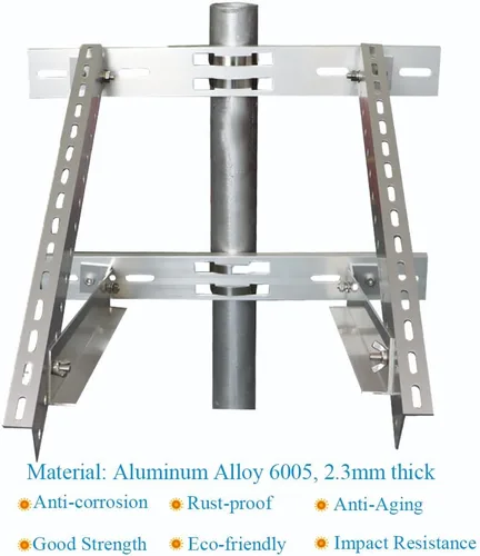 Miniatura 4 de Soporte de montaje en panel solar Kit de soportes de poste de hasta 30 W (poste no incluido)