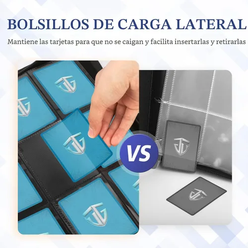 Miniatura 3 de Carpeta de Tarjetas de Intercambio, Álbum de Tarjetas con 9 Bolsillos de Carga Lateral Puede Contener hasta 540 Tarjetas, Carpeta con Cierre