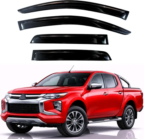 Miniatura 294 de KPY Visor de ventana compatible con Hyundai Tucson 2021-2025, 4 piezas de deflector de ventilación para ventana lateral, estilo Mugen, protector