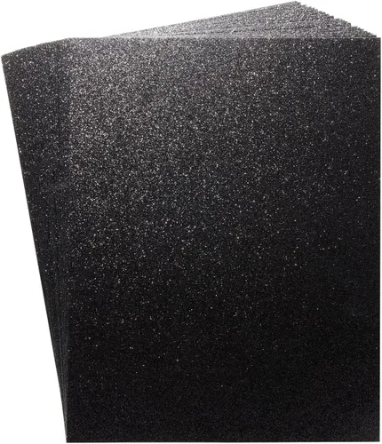 Miniatura 7 de Bright Creations Papel de cartulina negra con purpurina – Acabado brillante para álbumes de recortes y papel de manualidades – Cartulina negra
