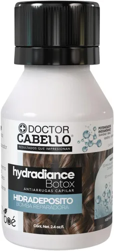 Hydradiance Hair Botox Anti-Wrinkle 2.4 oz - Bomba reparadora con ácido hialurónico, colágeno, queratina, vitaminas - Tratamiento instantáneo de