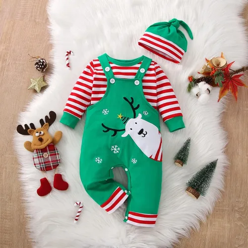 Miniatura 9 de VINUOKER Ropa de Navidad para bebé, conjuntos de ropa de Navidad para Año Nuevo, 3 piezas, conjuntos de ropa infantil
