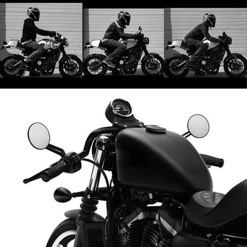 Miniatura 3 de 7/8 "Cafe Racer Ace clubman estilo manillar apto para Harley Cafe Racer Bobber Chopper KZ650 550 CB500 CB650 CB750