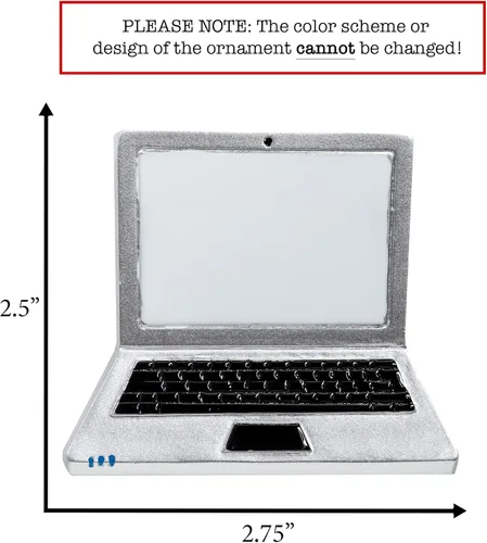 Miniatura 2 de Adorno de Navidad personalizado para laptop 2026, personalización gratuita Trabaja desde casa, aprendizaje virtual/escuela/computadora de profesor
