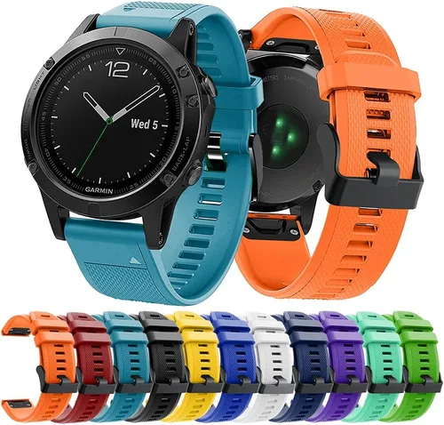Miniatura 5 de REYDA Correa de silicona compatible con Garmin Fenix 8 Pro/8/E 1.850 in, 0.866 in, correa de reloj de ajuste rápido, suave y transpirable, pulsera